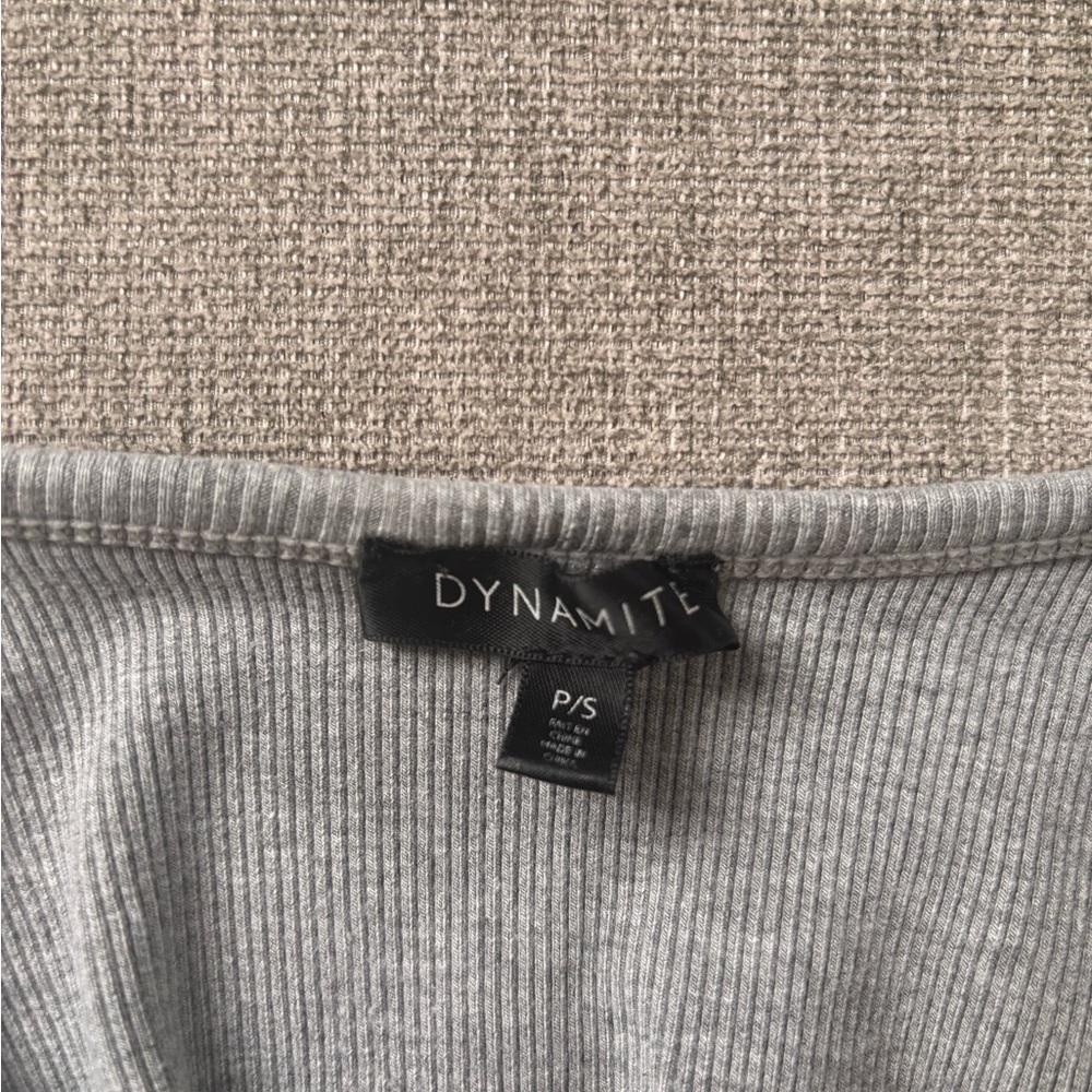 Dynamite Ribbed Scoop Tee 🩶 - Picture 4 of 5